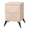 Baxton Studio Draper Mid-Century Modern Two-Tone Light Brown and Black Wood 2-Drawer Nightstand 243-13501-ZORO - alternate 1
